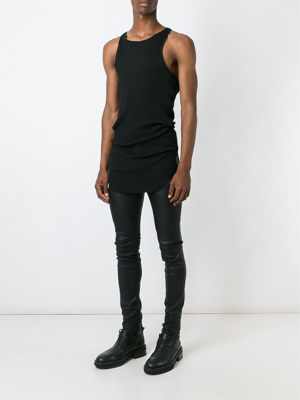 long ribbed vest