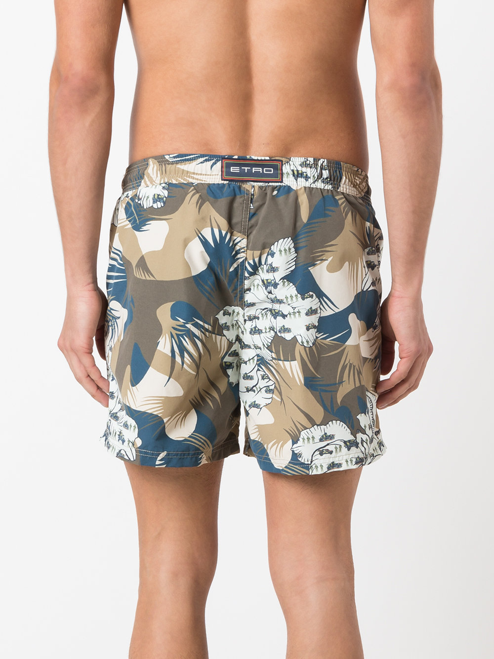 camouflage drawstring swim shorts