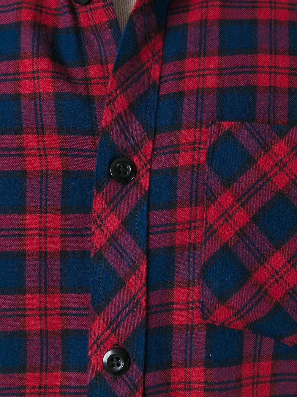 button-down plaid shirt