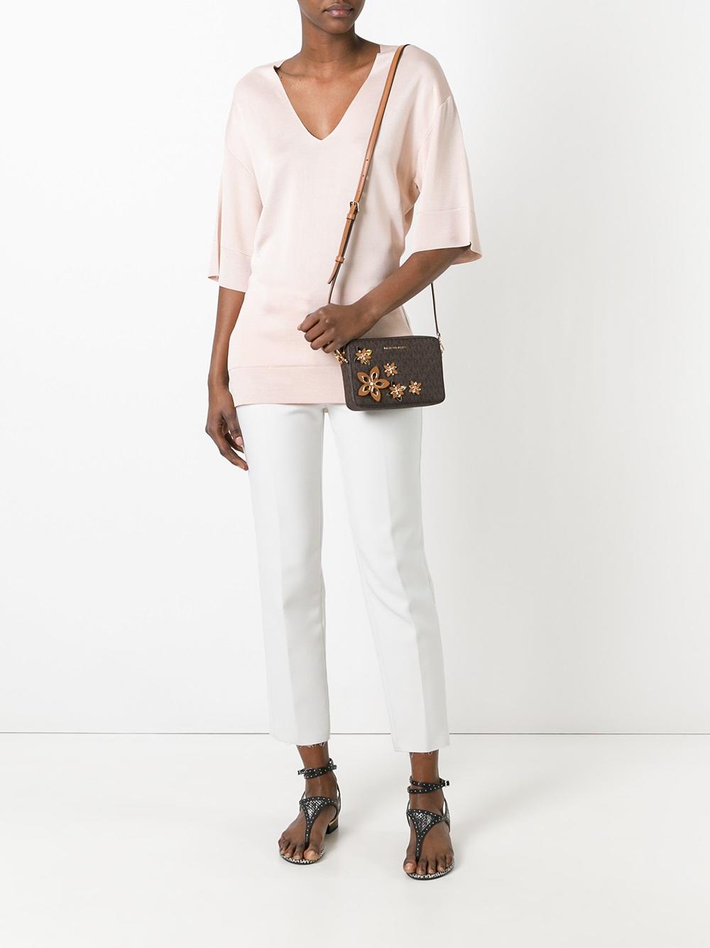 flora applique shoulder bag