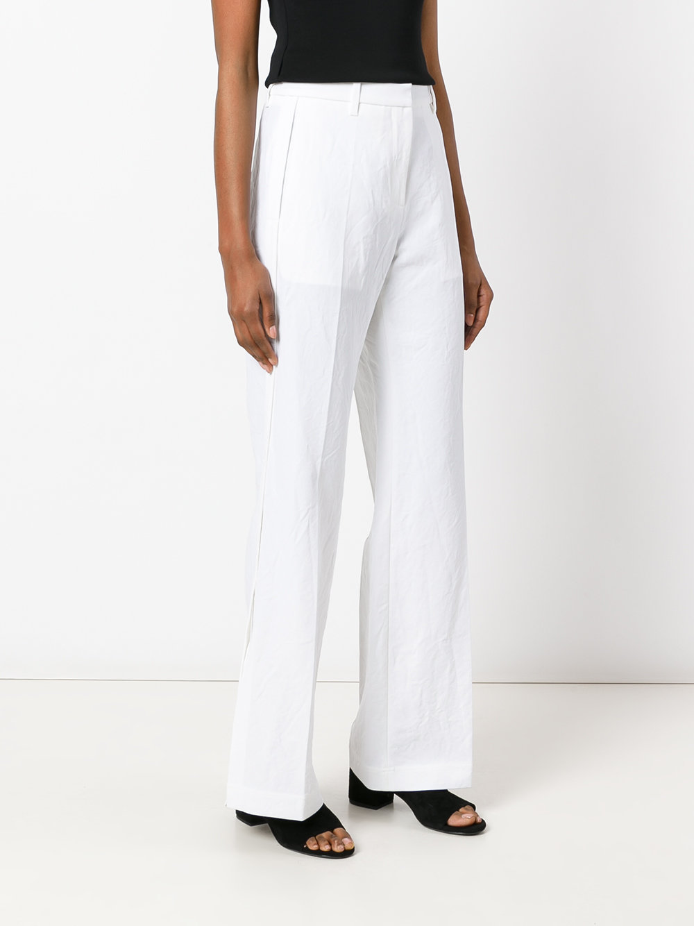 tailored straight trousers