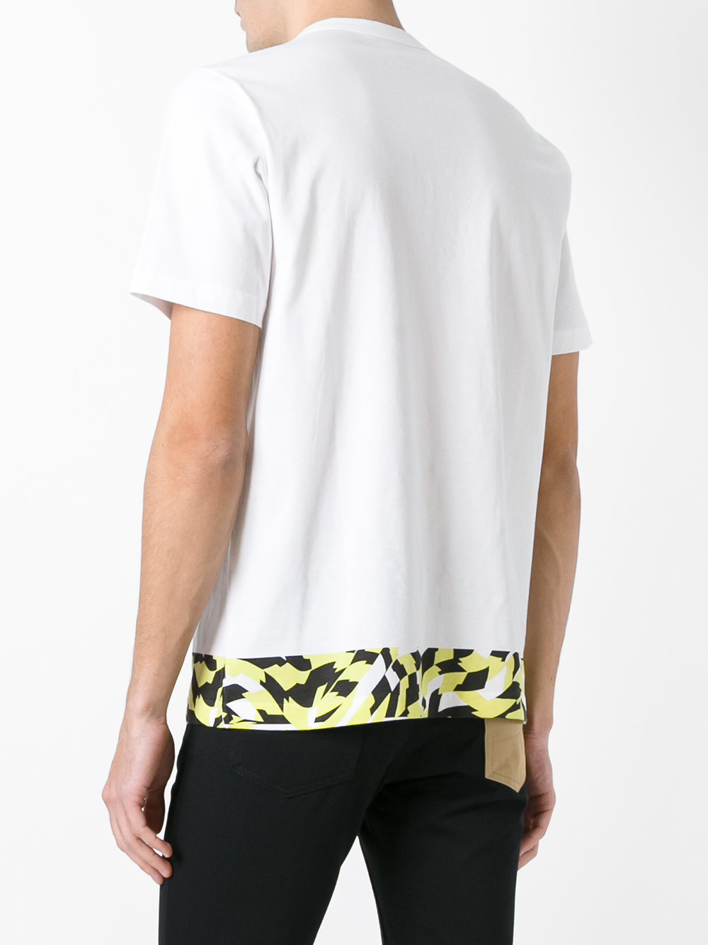 printed trim T-shirt