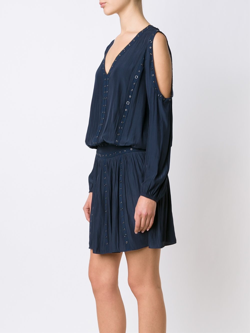 off shoulder v neck dress