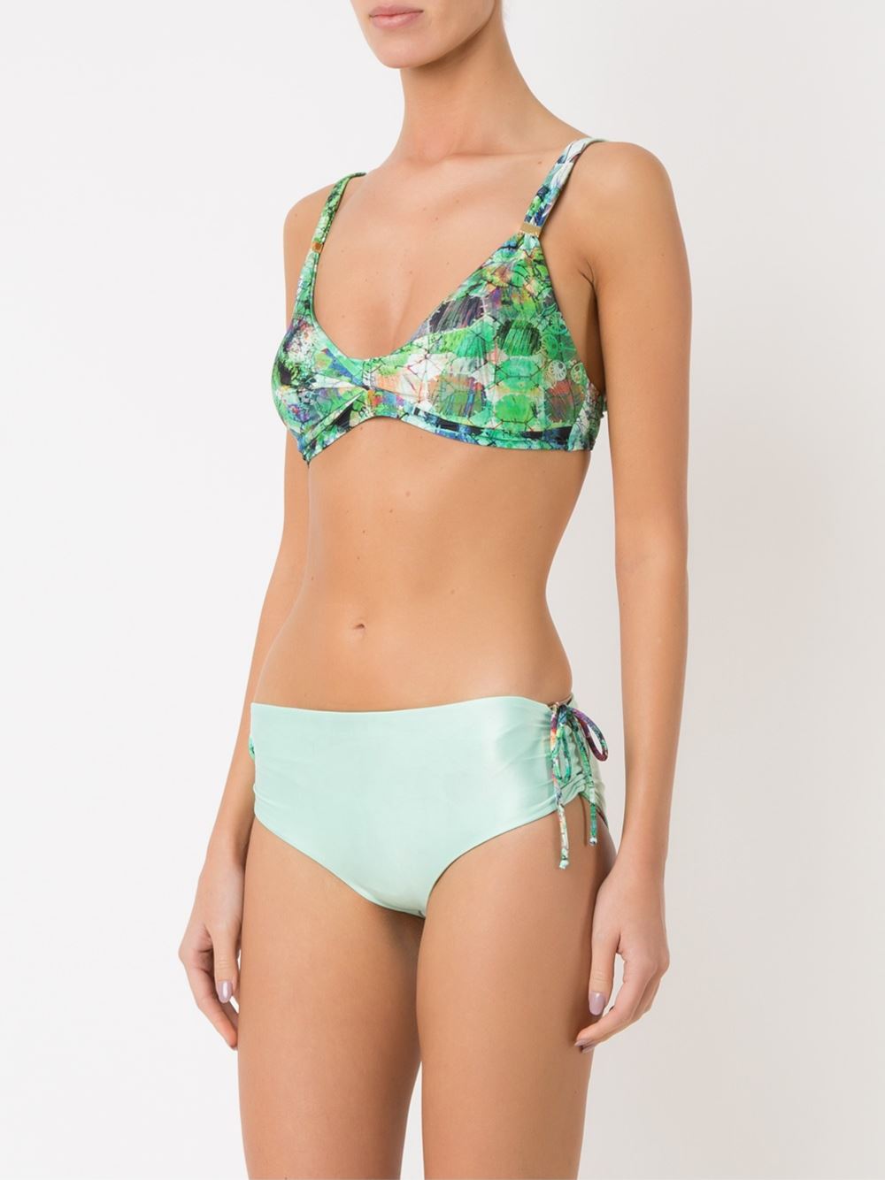 abstract print bikini set