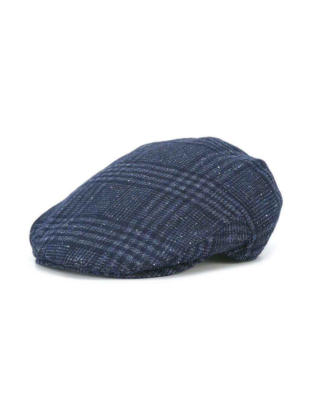 checked beret