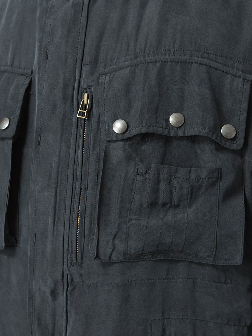 cargo pockets drawstring jacket