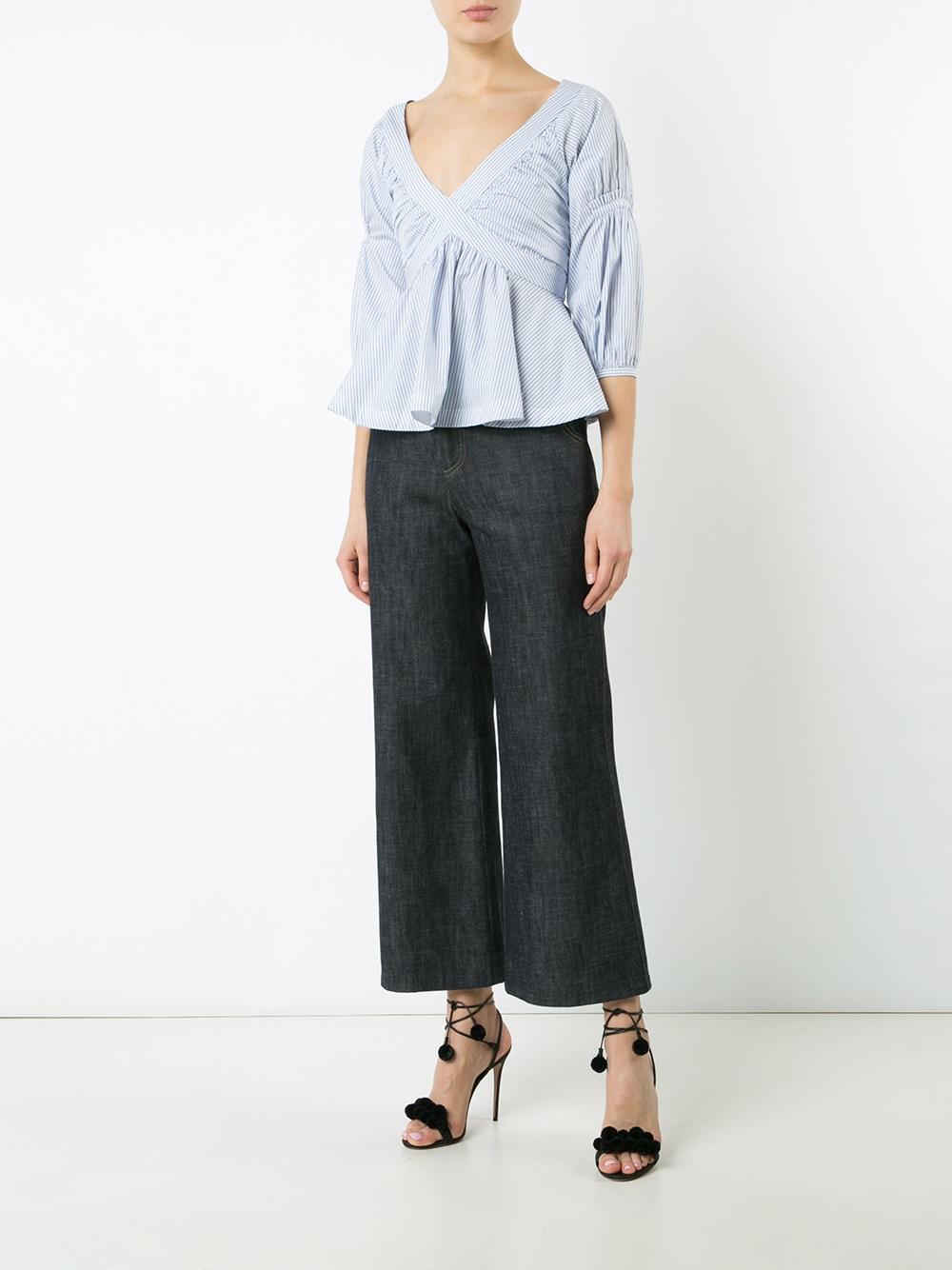 Crisscross Babydoll blouse