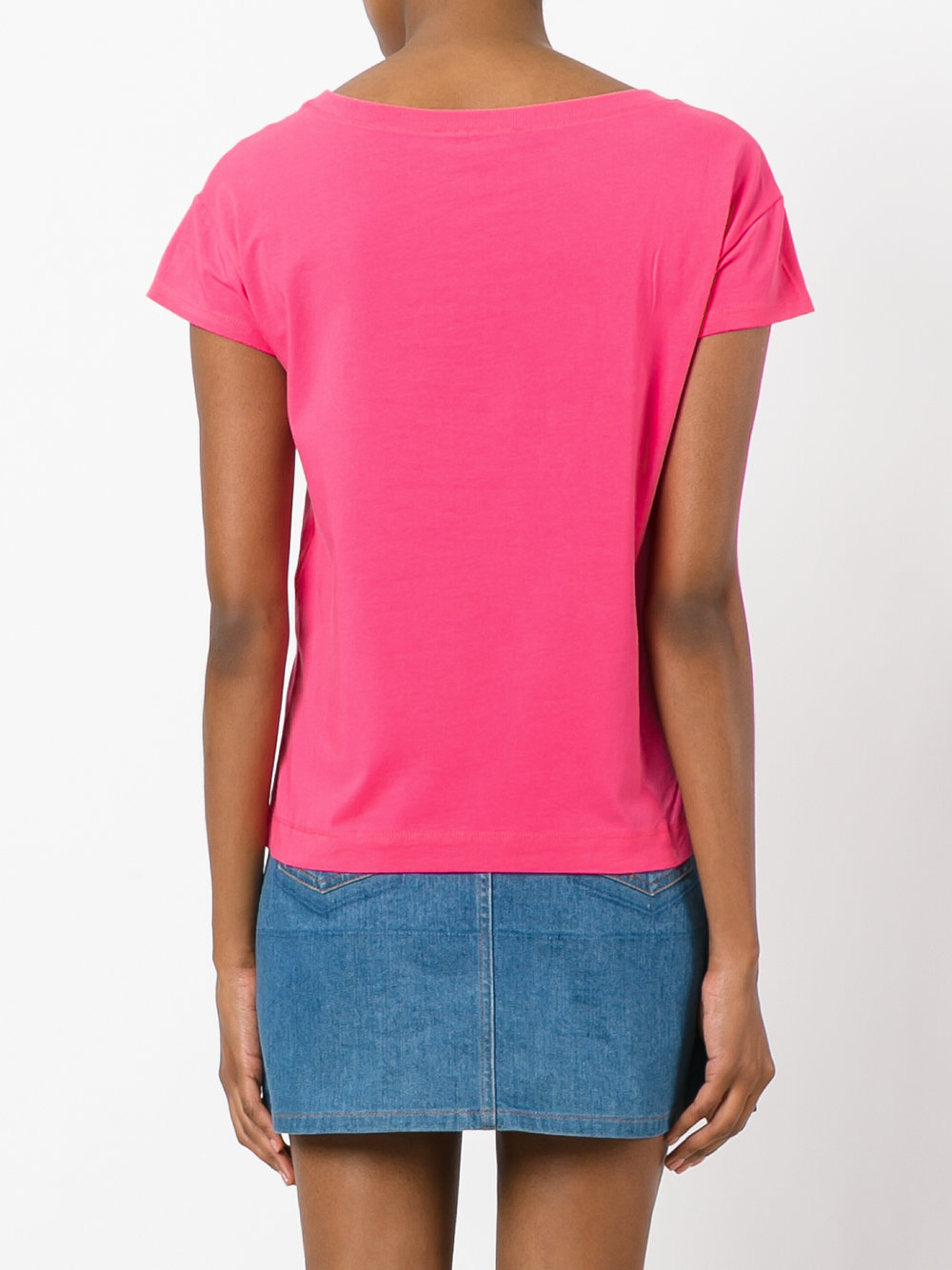 sequinned logo patch T-shirt