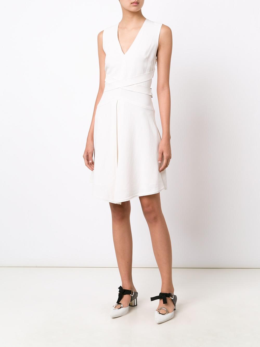 flared satin dress