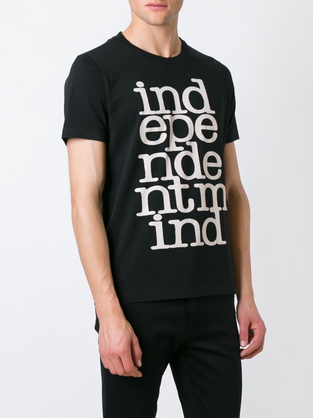 independent mind印花t恤