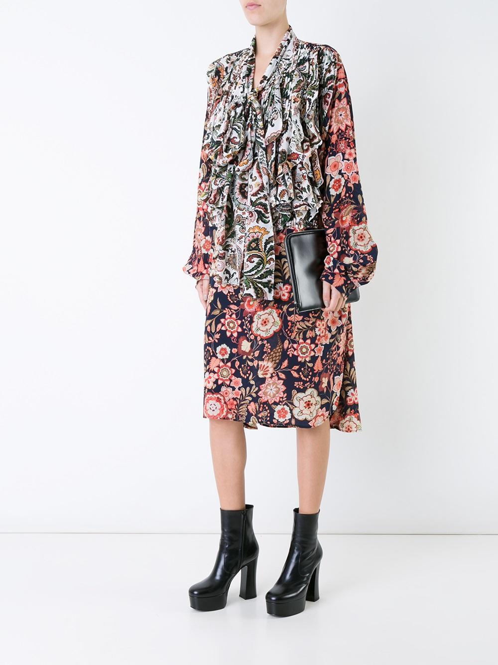 floral print ruffled dress