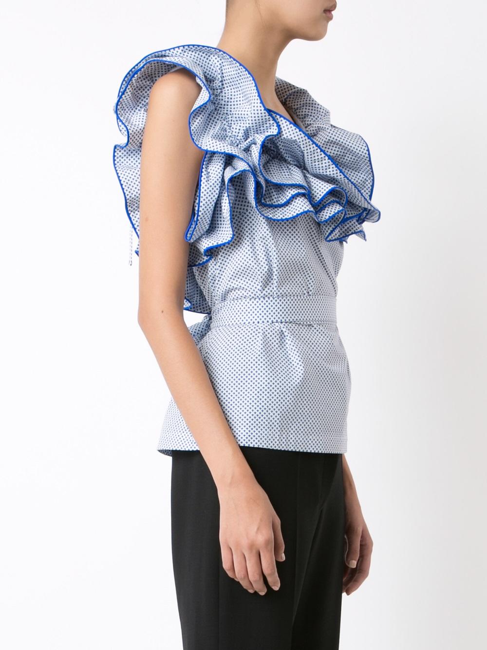 ruffled collar blouse