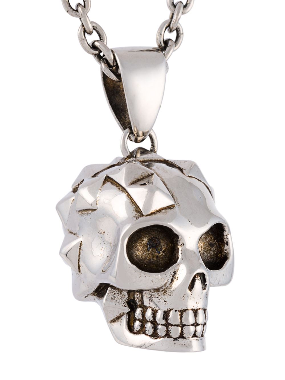 骷髅头铆钉项链