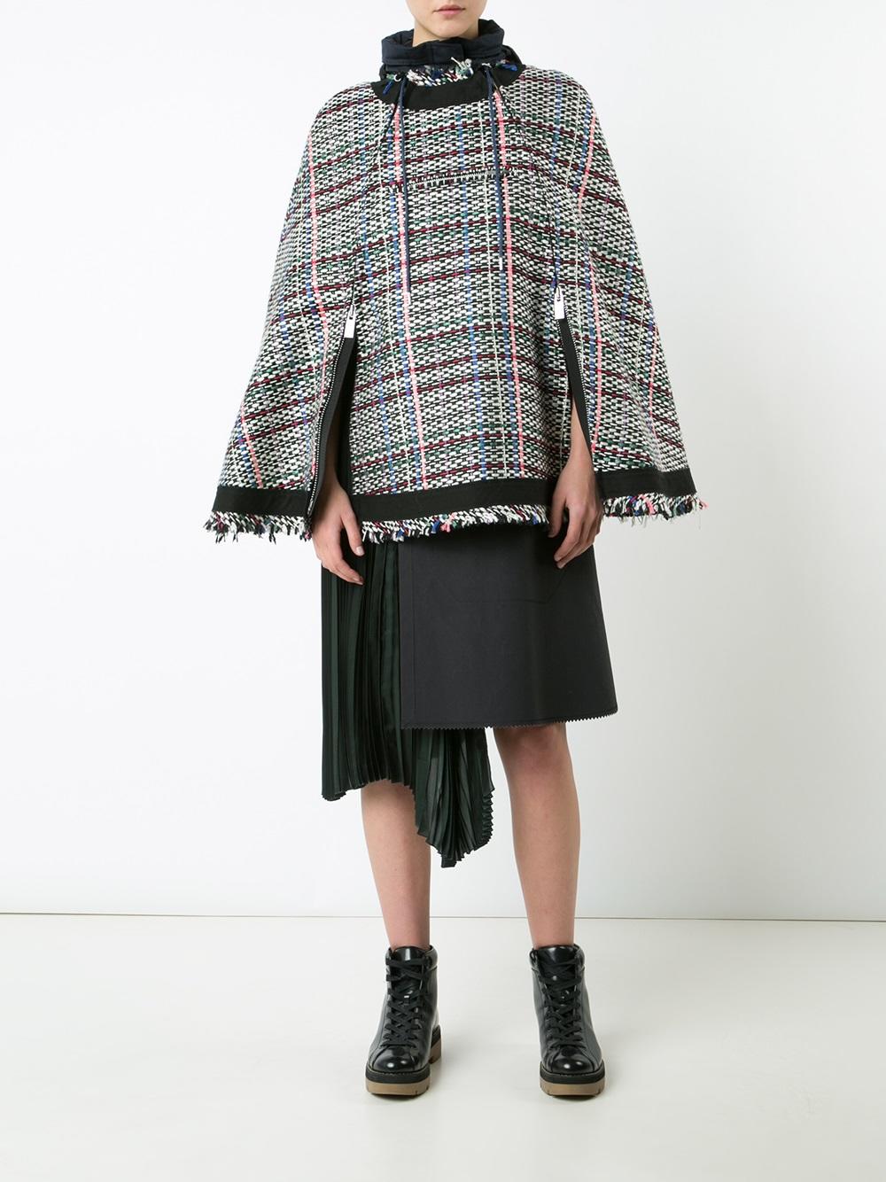 tweed poncho