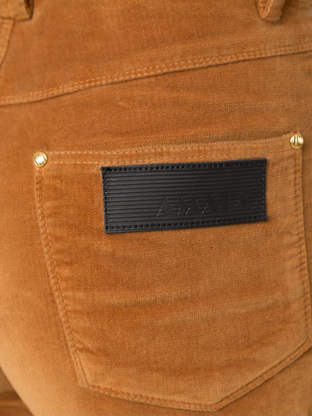 high waited velvet skinny trousers