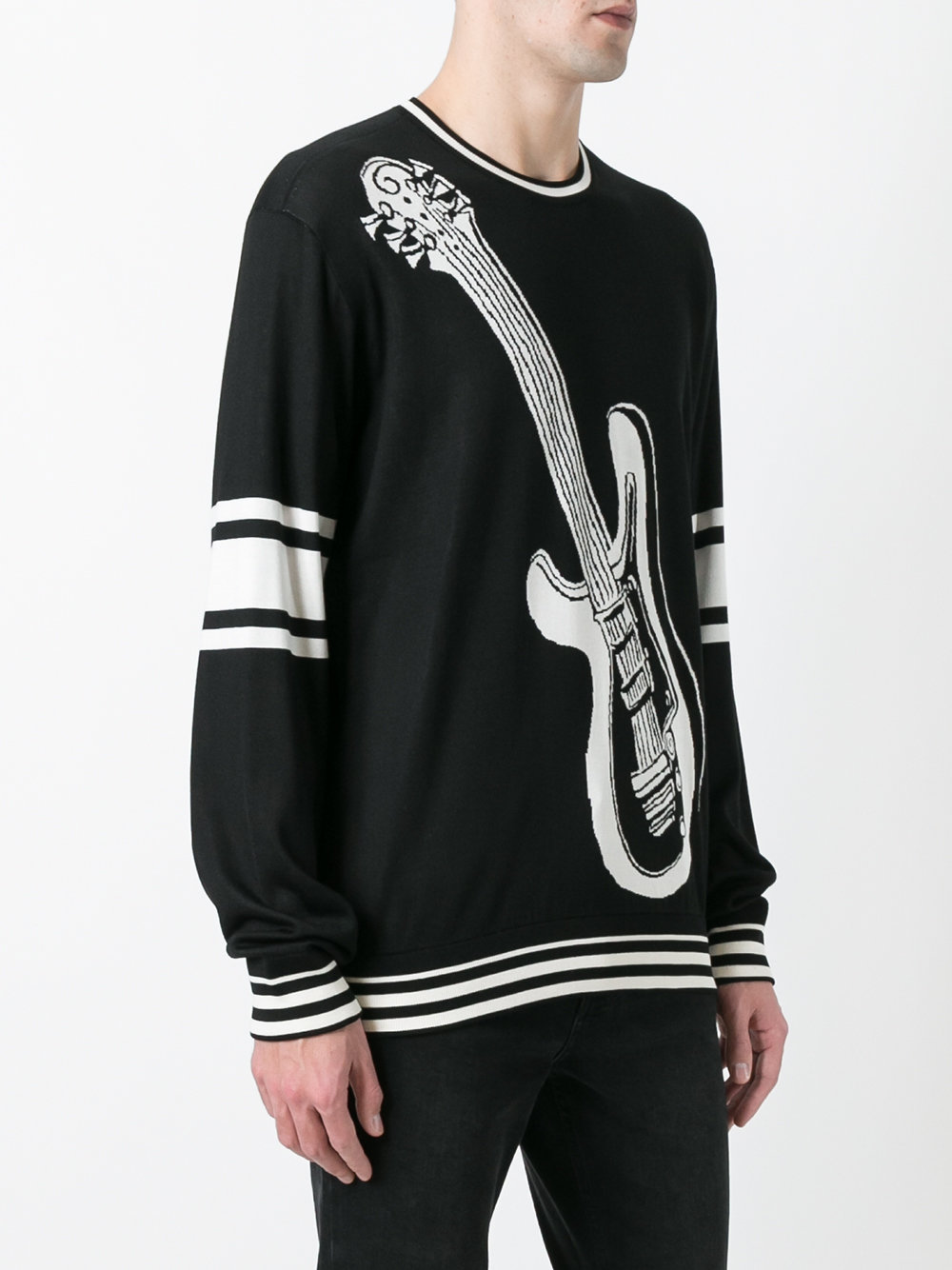 intarsia guitar knit jumper