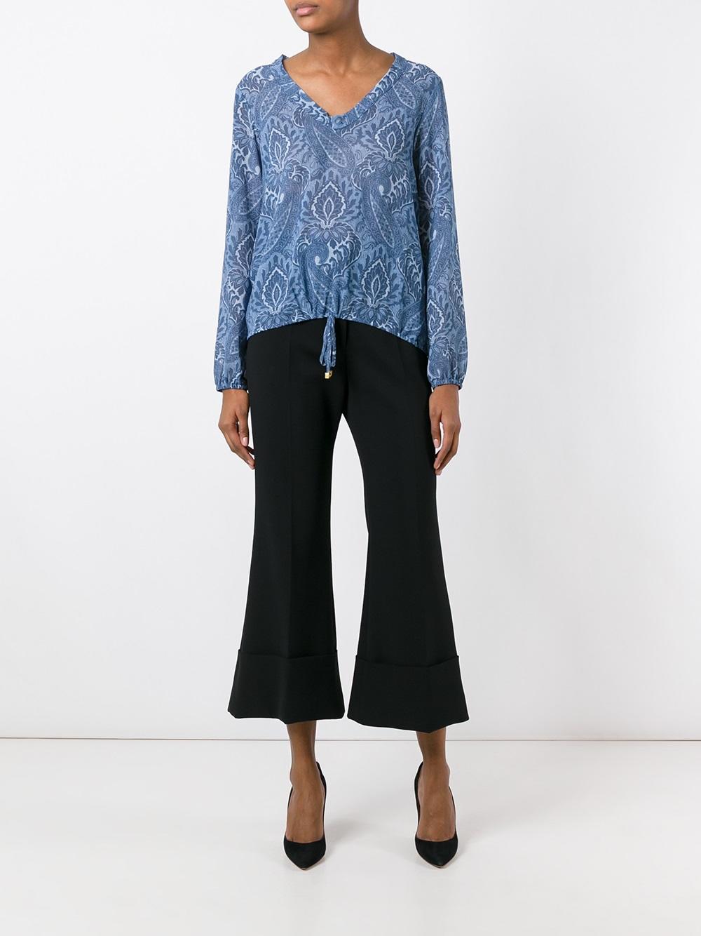 printed peasant blouse 