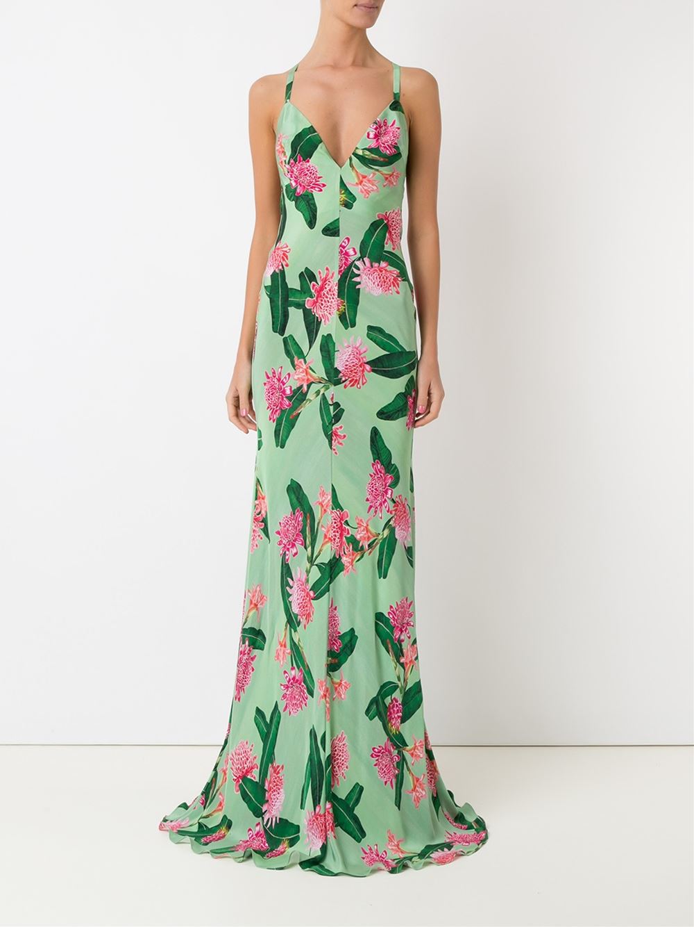 floral print silk dress