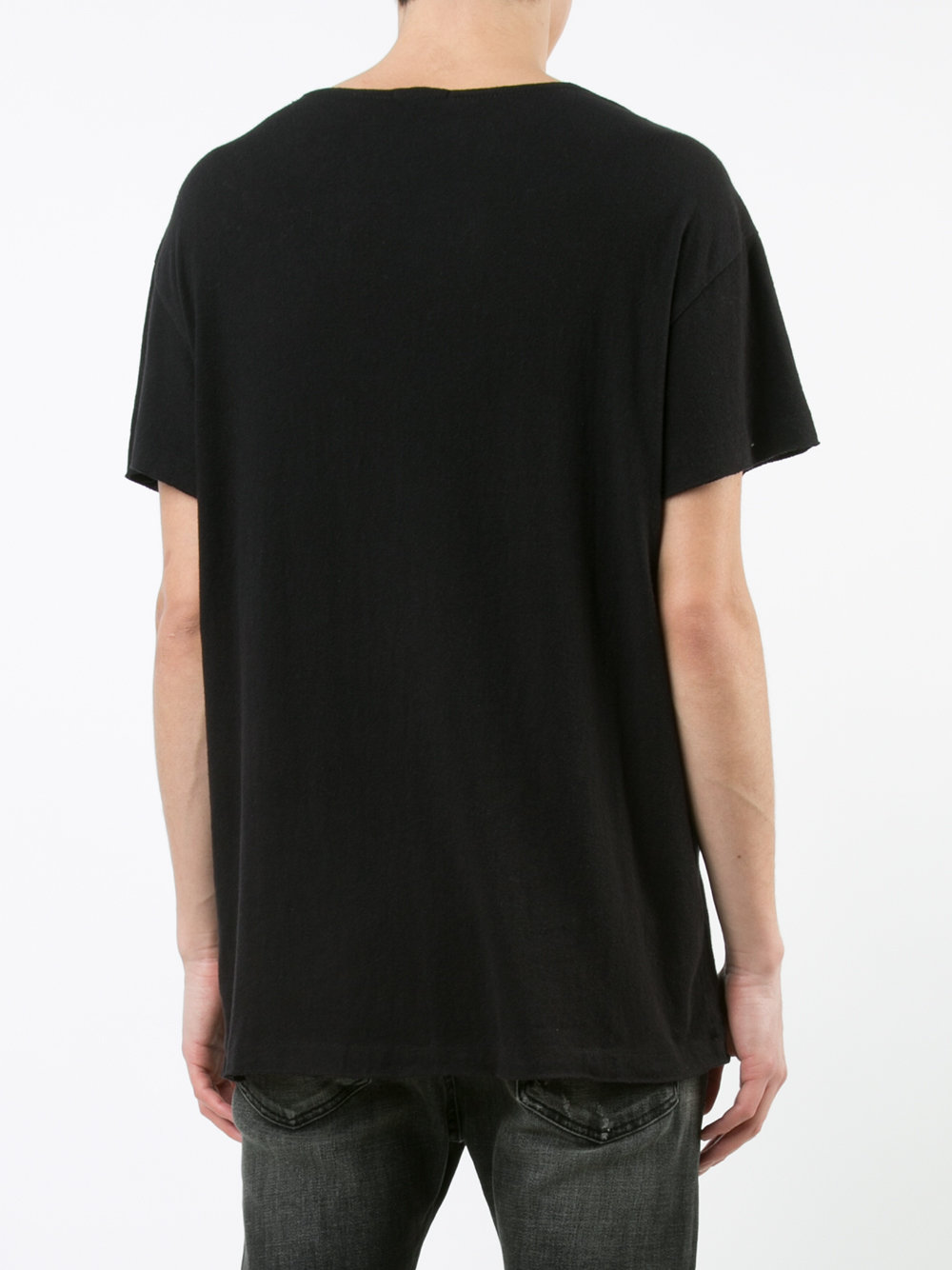 punk skeleton print T-shirt