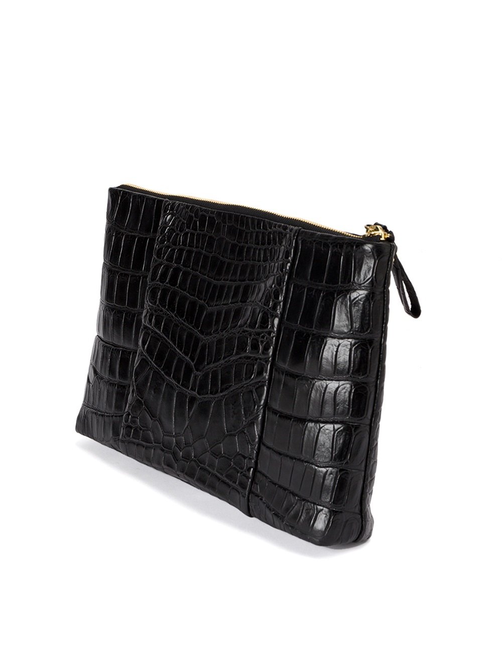 top zip clutch