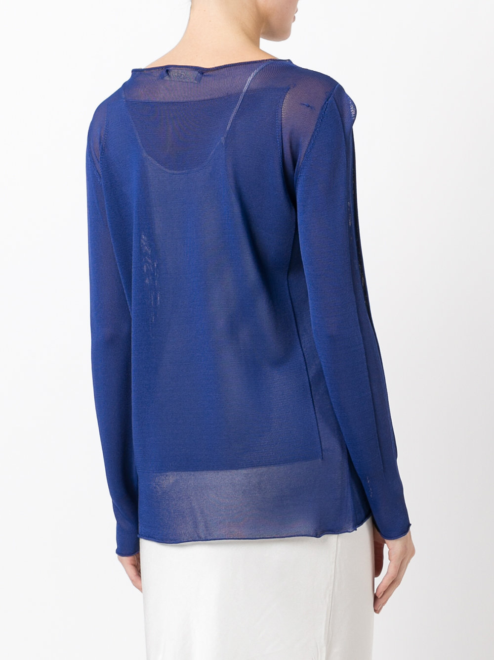 sheer boat-neck sweater