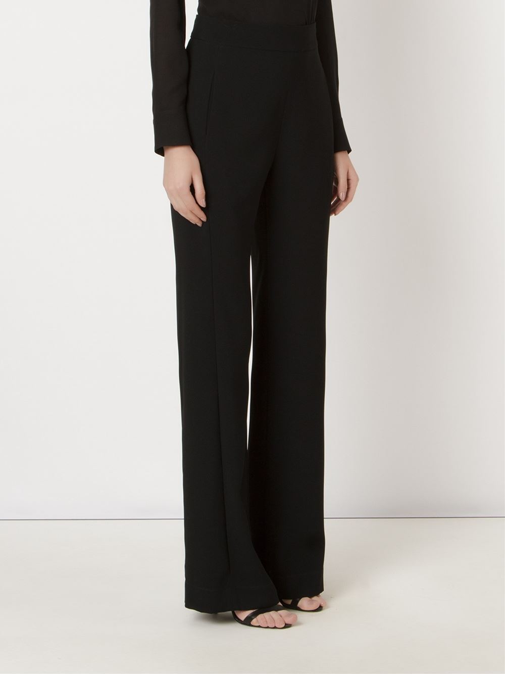 high waisted tailored trousers
