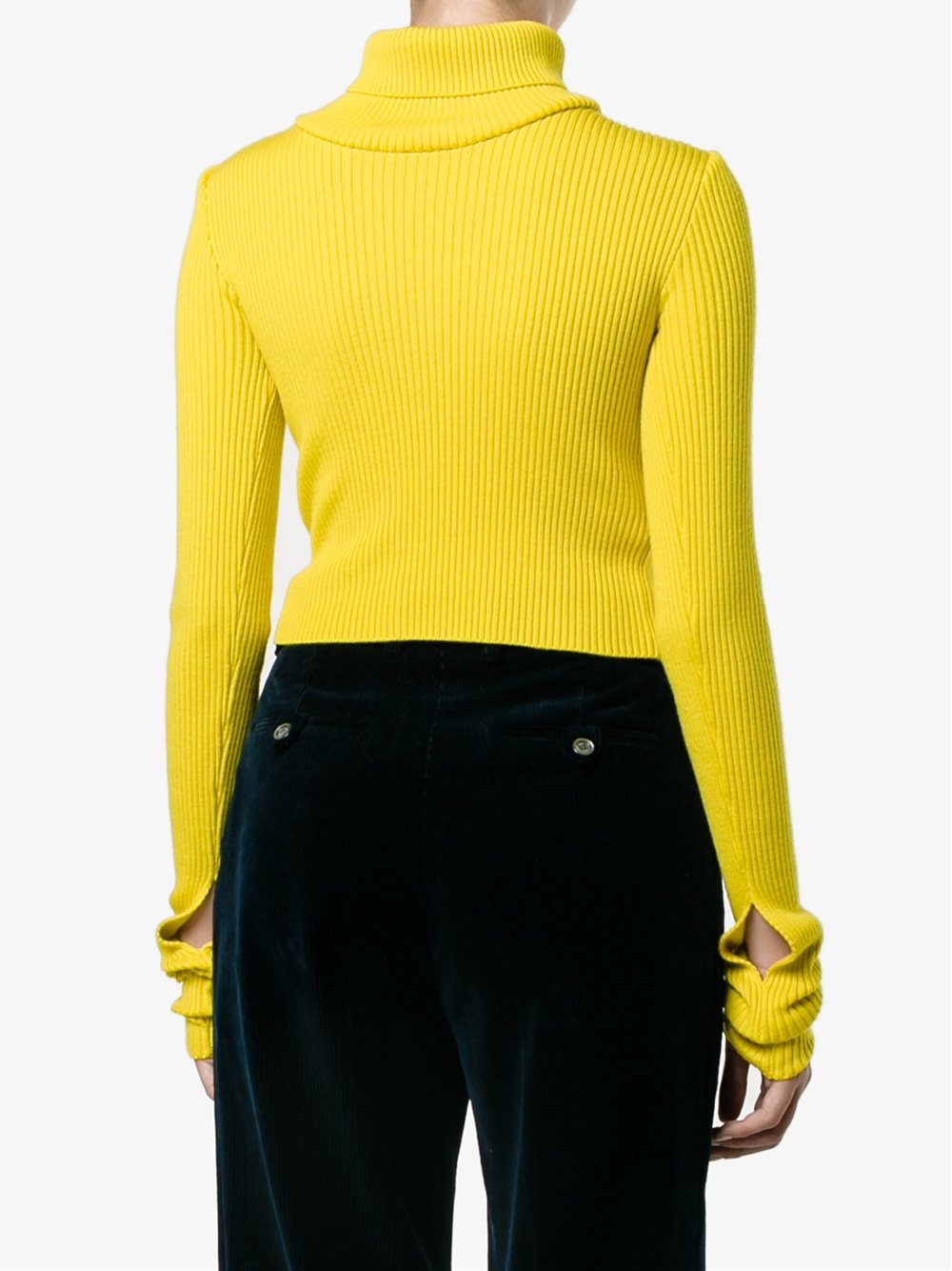 ribbed turtleneck jumper