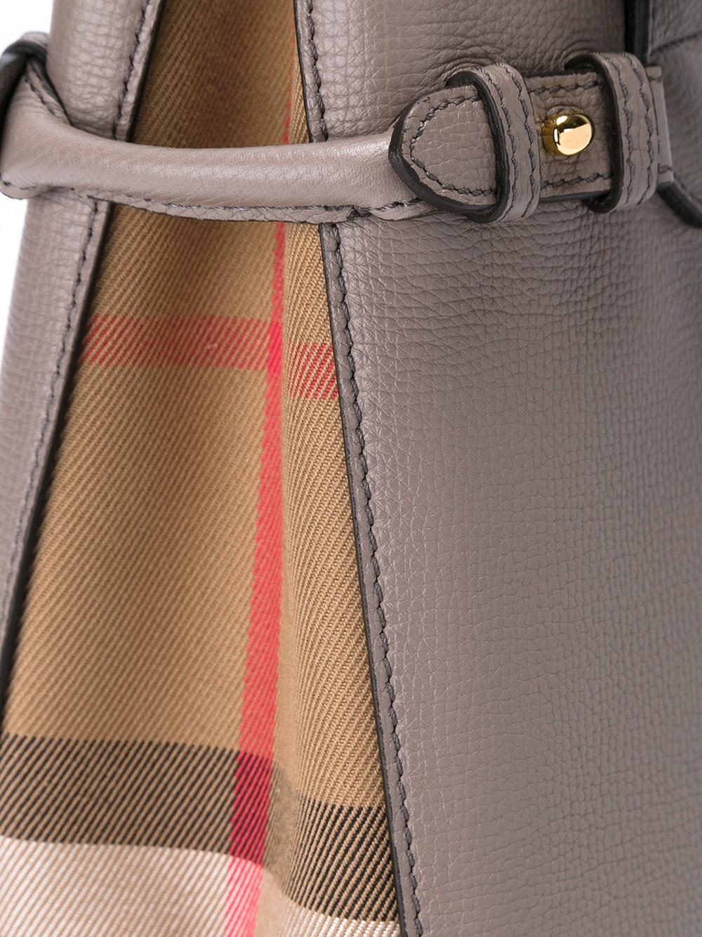 checked side tote