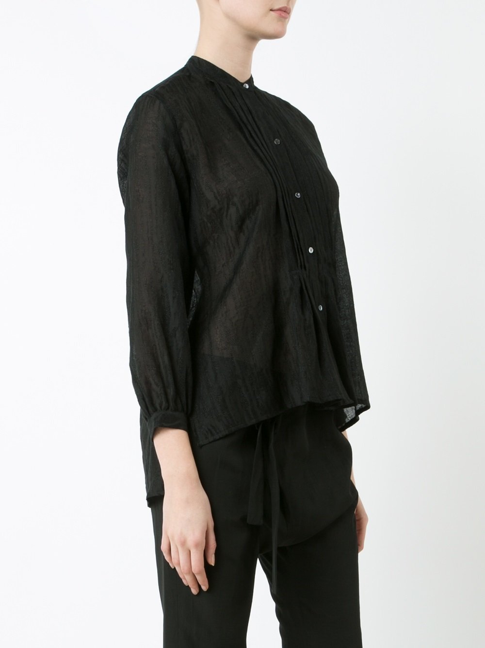 band collar shirt 