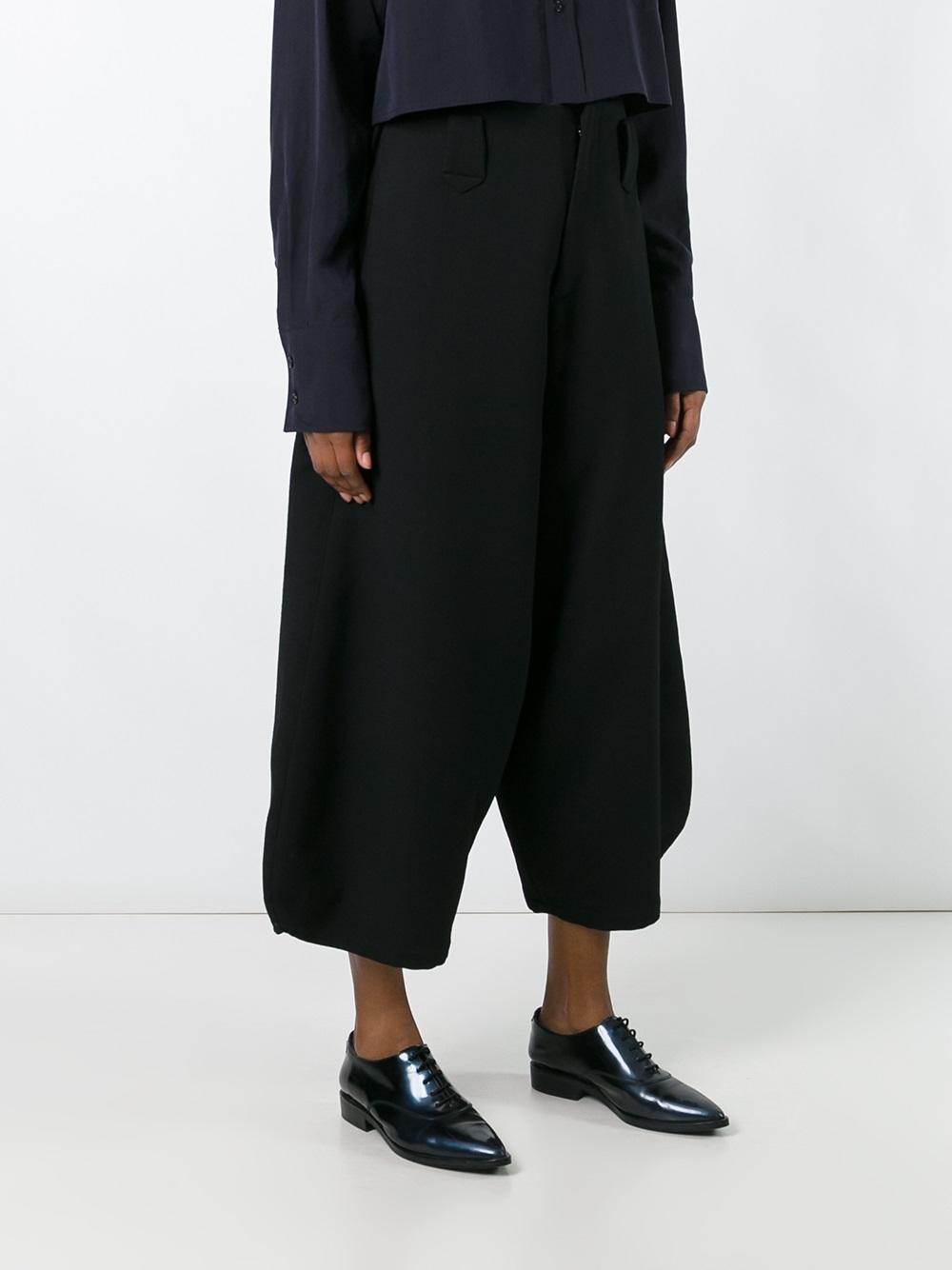 'Bunka' cropped wide leg trousers