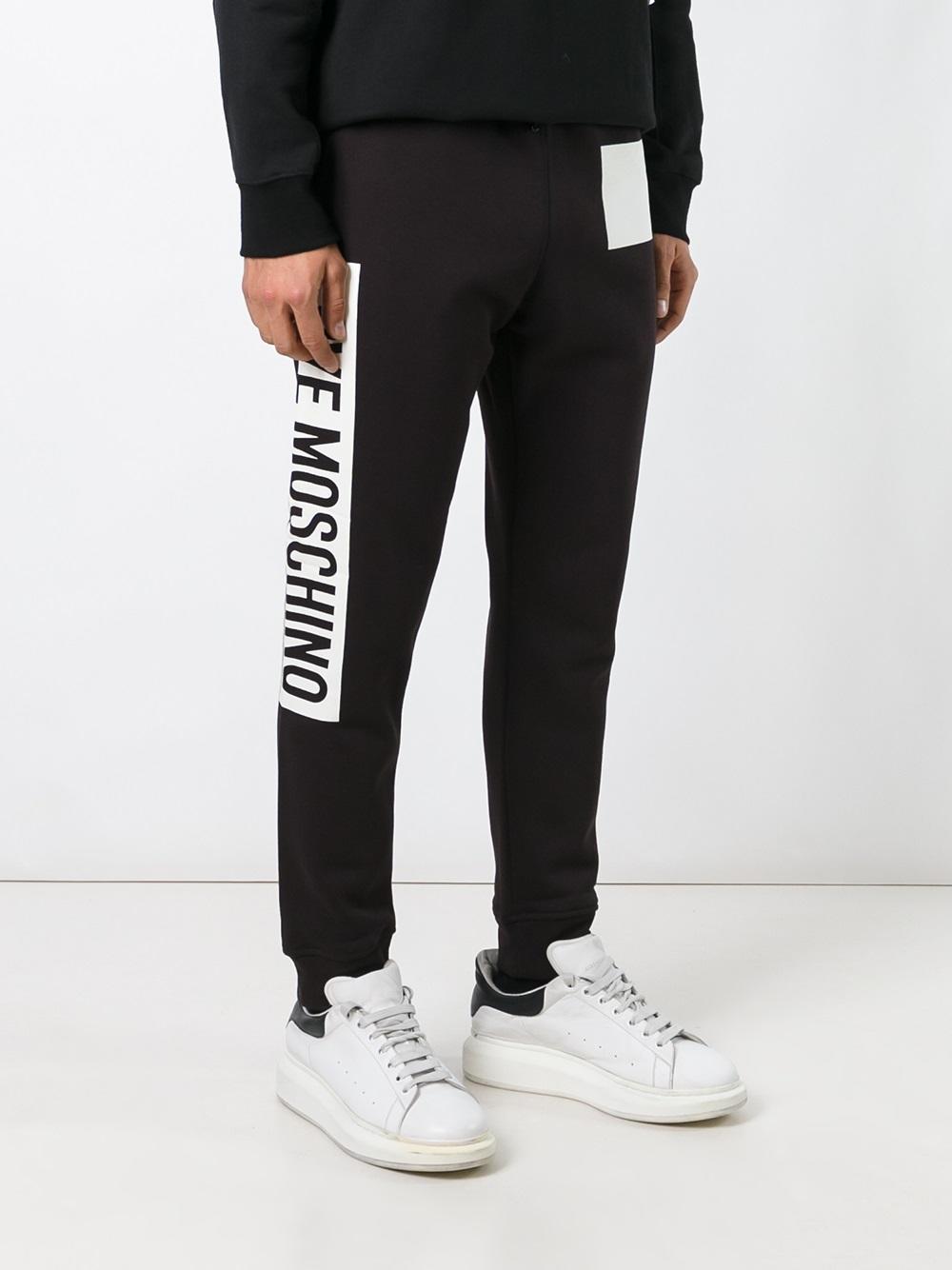 logo print track pants