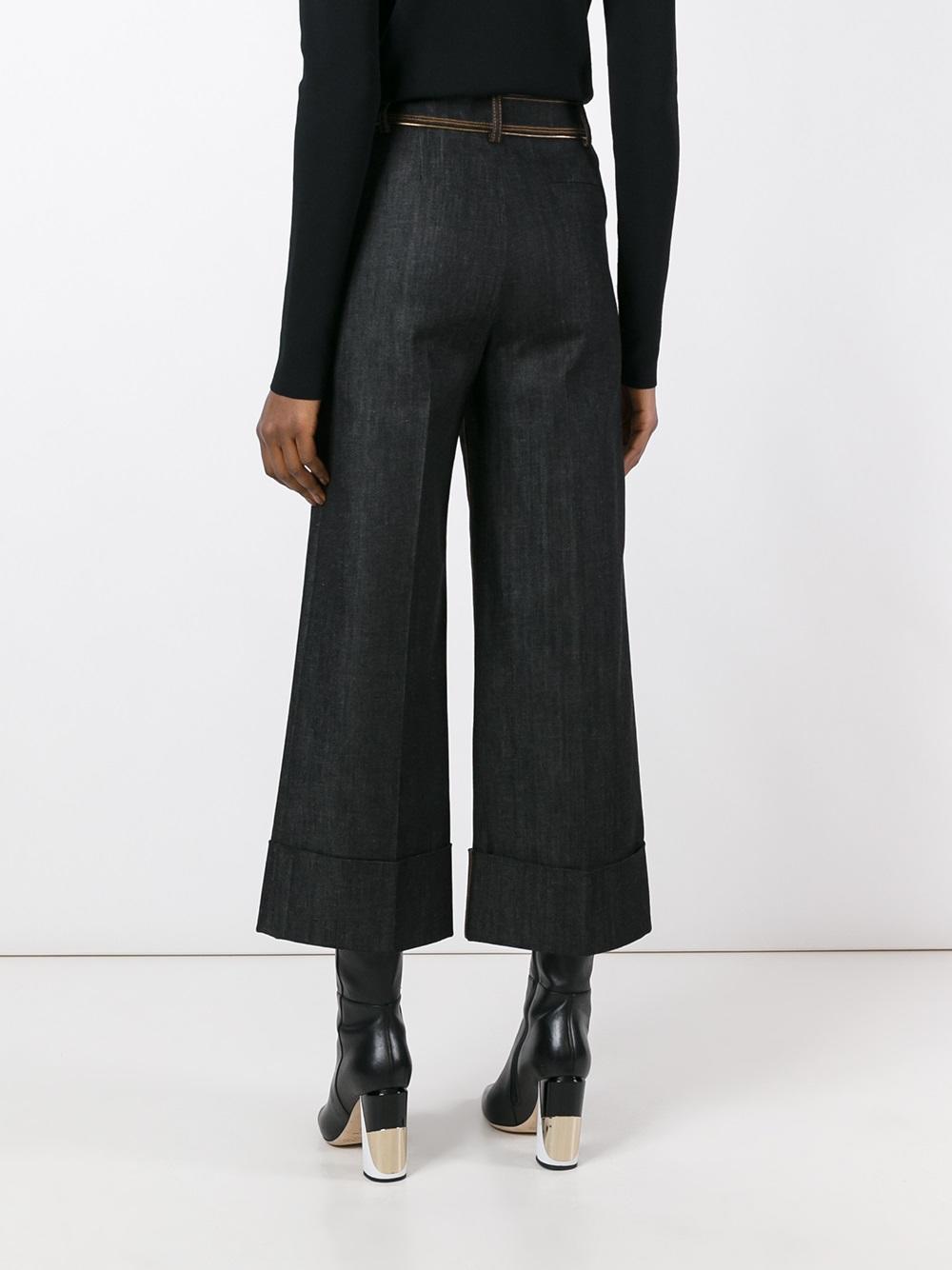 straight cropped trousers