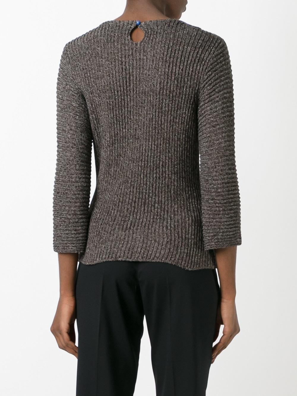 three-quarters flared sleeve jumper