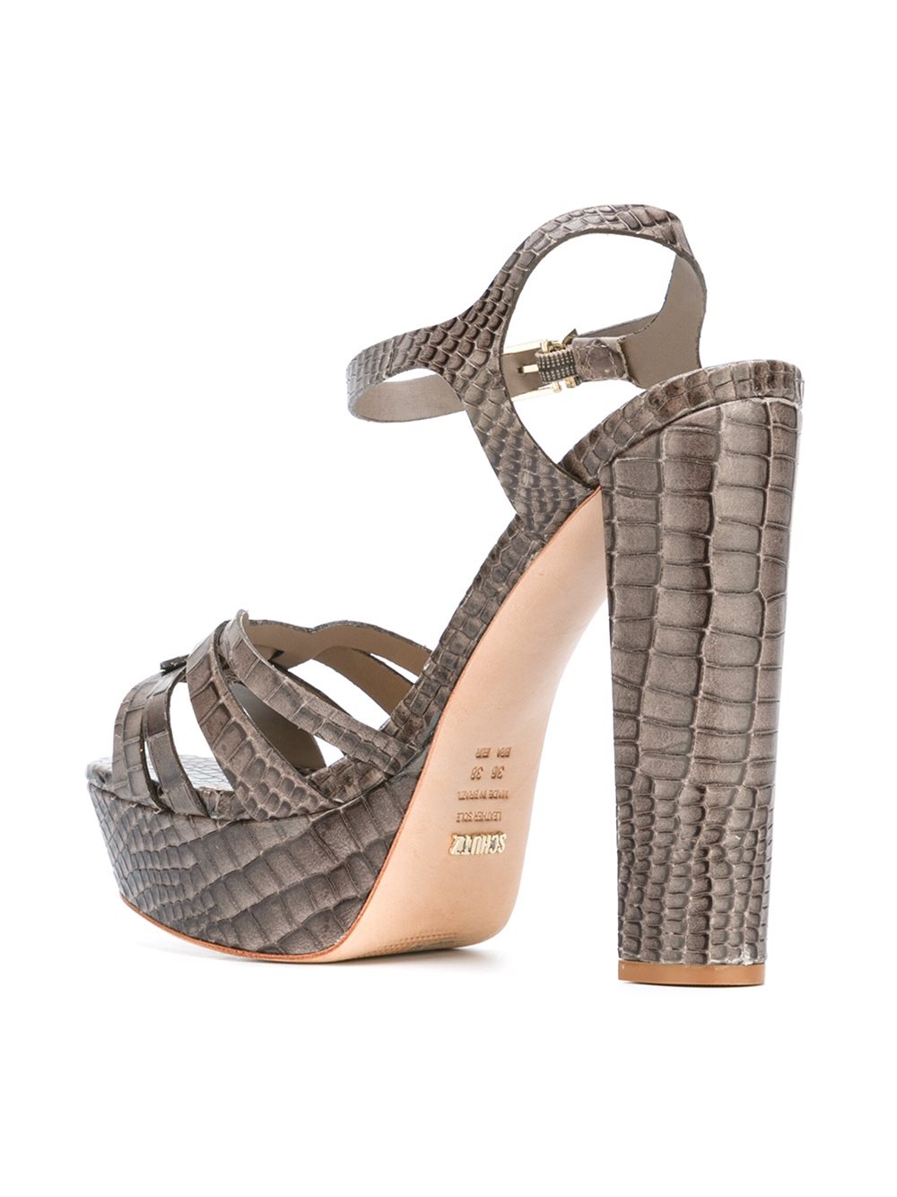 snakeskin effect sandals 