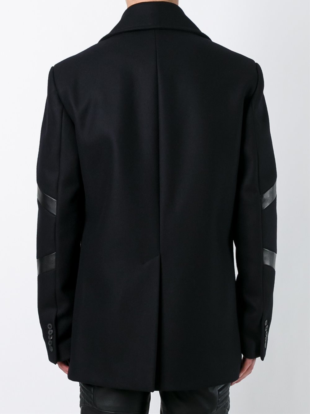 panelled double breasted coat