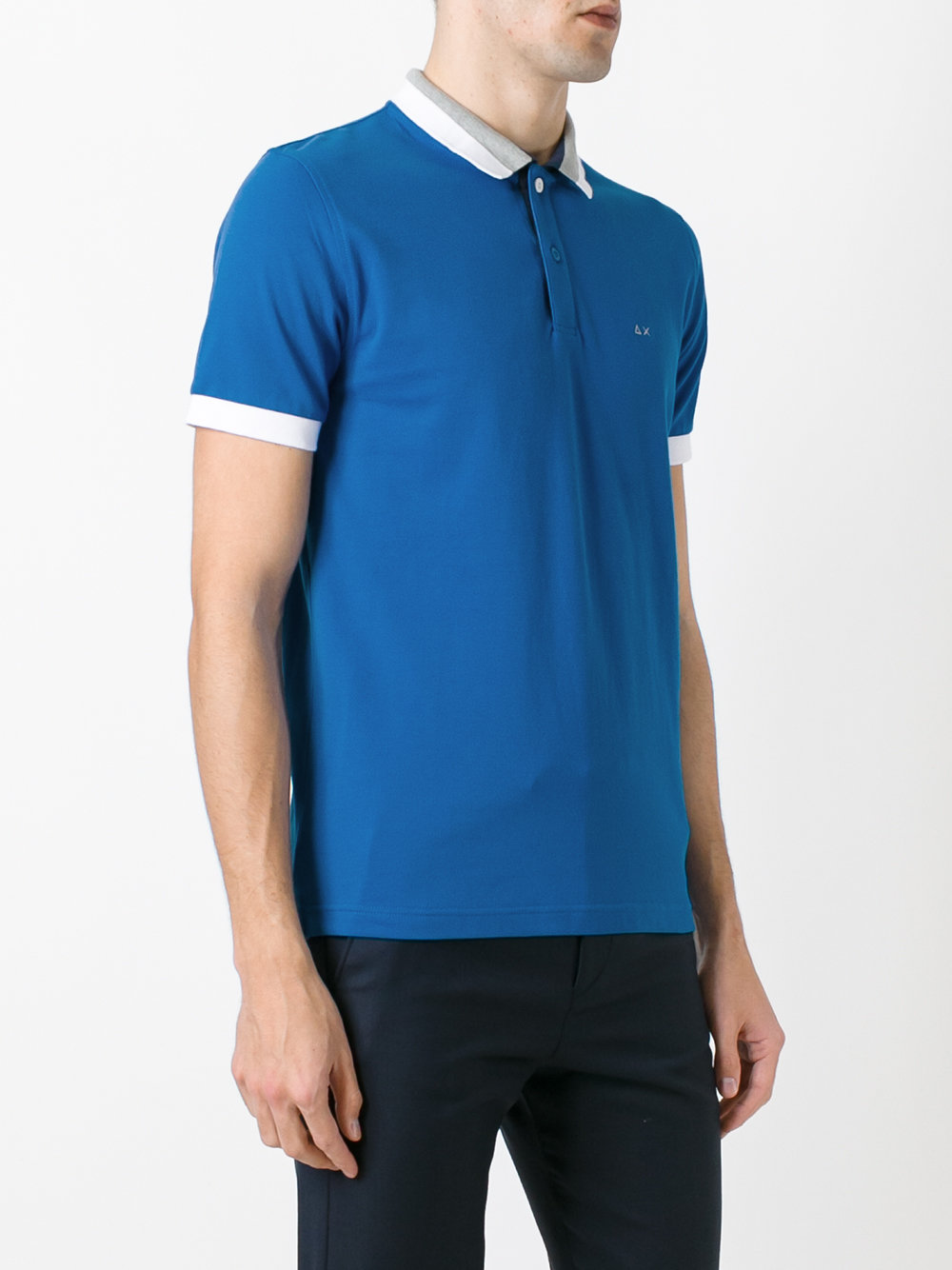 contrast polo shirt
