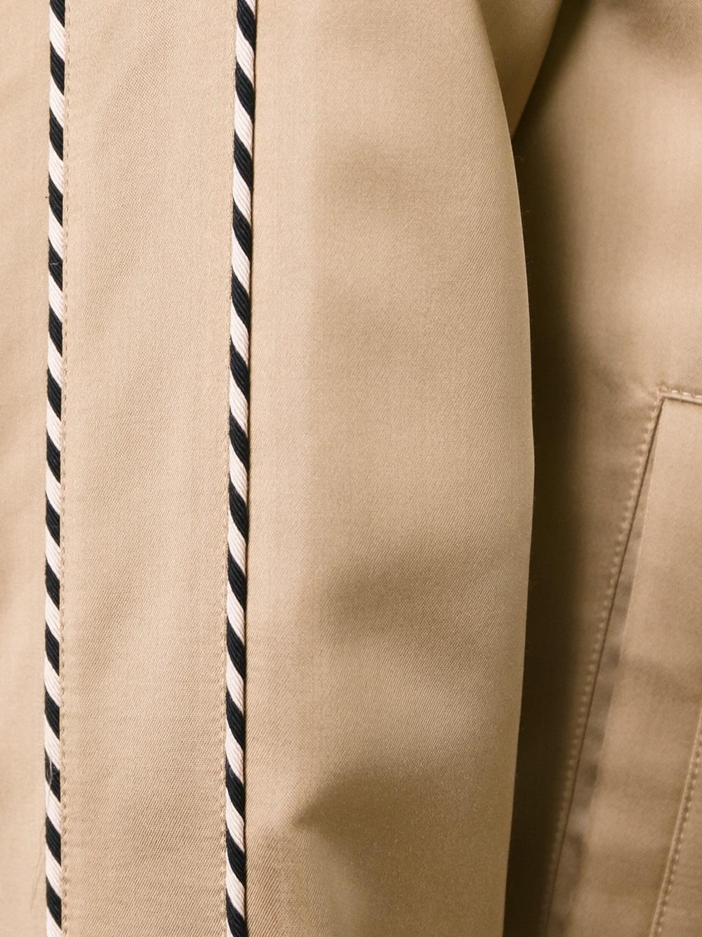 striped trim bomber jacket