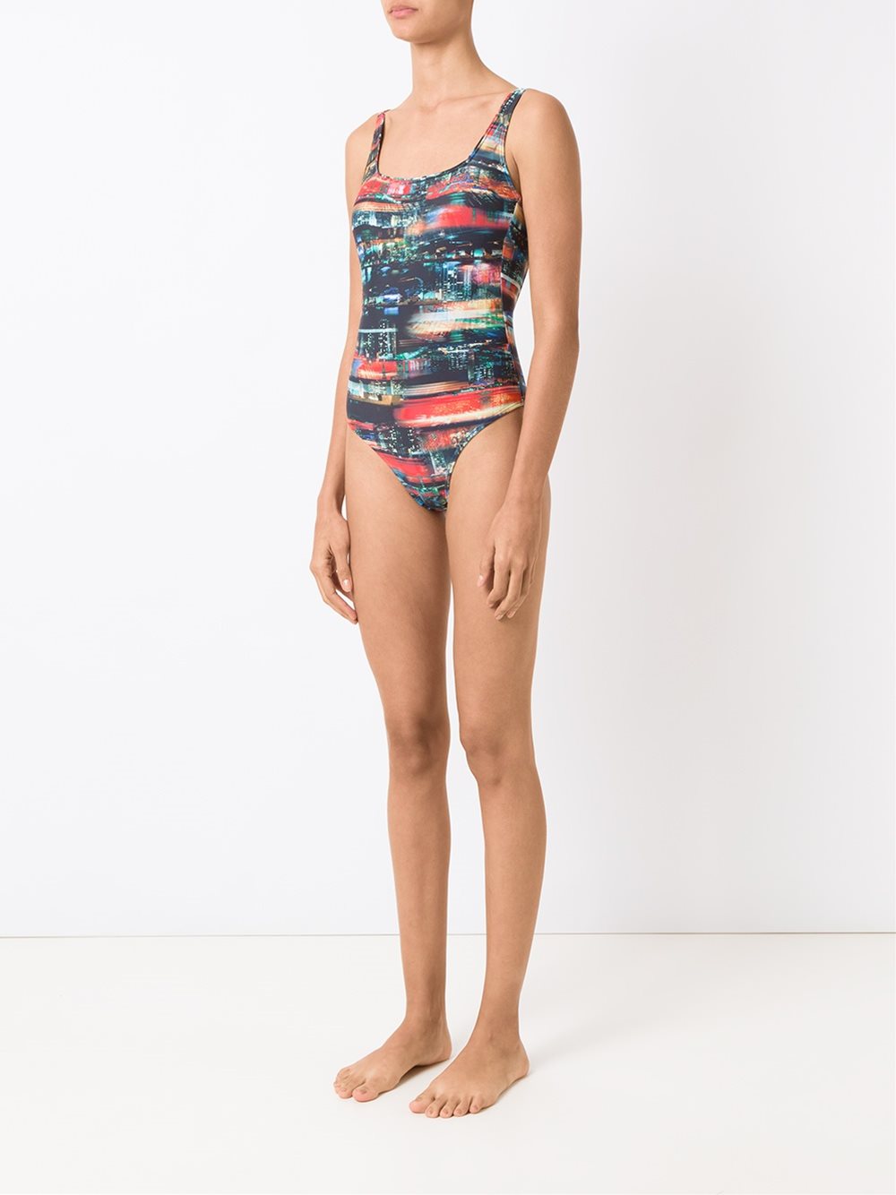 abstract print swimsuit