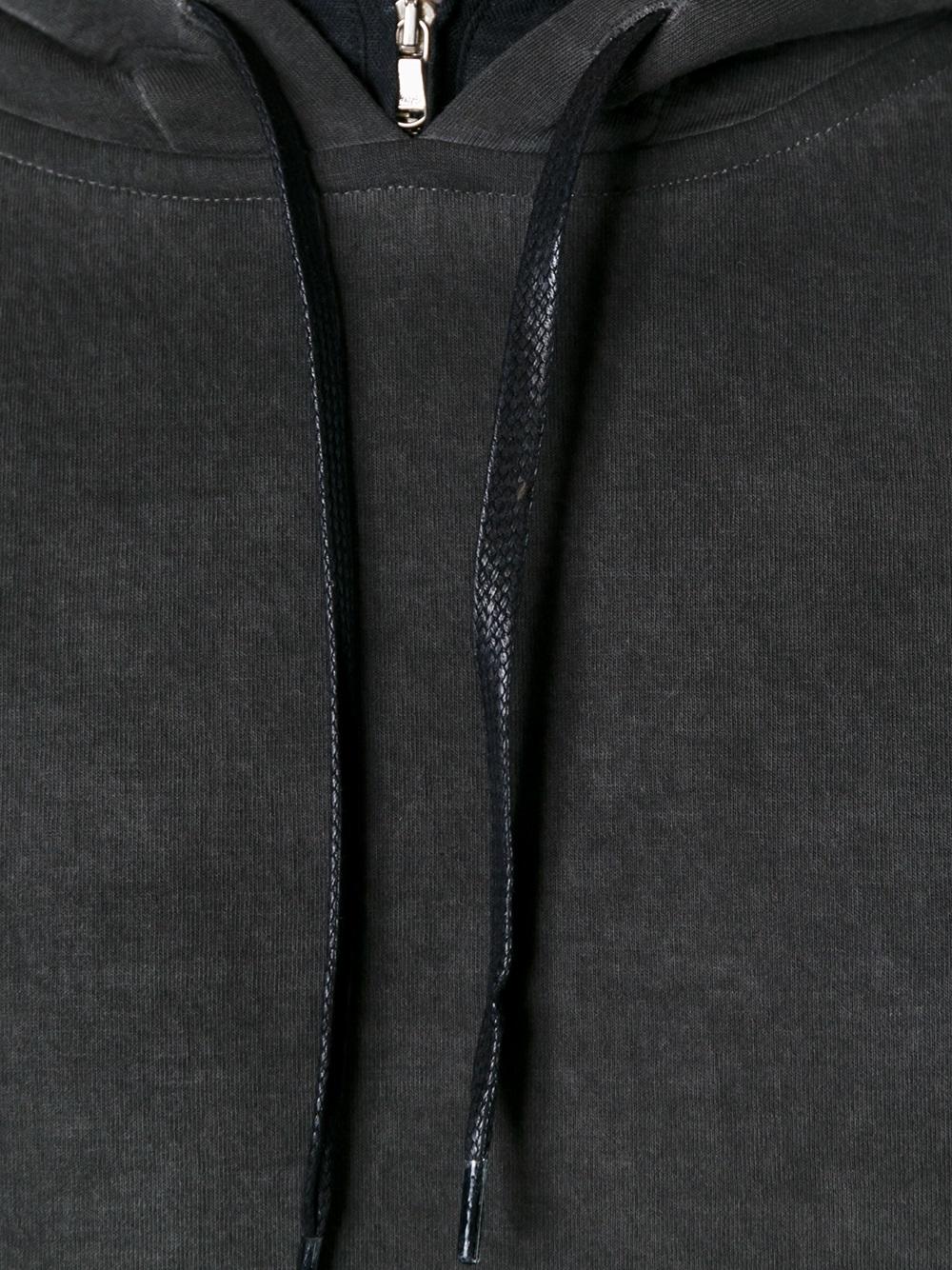 washed effect hoodie 
