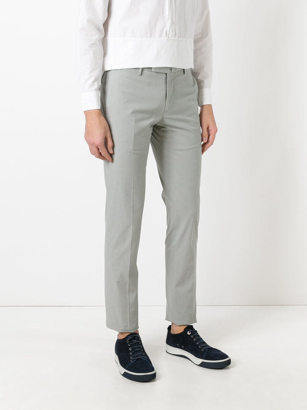 slim-cut chino trousers