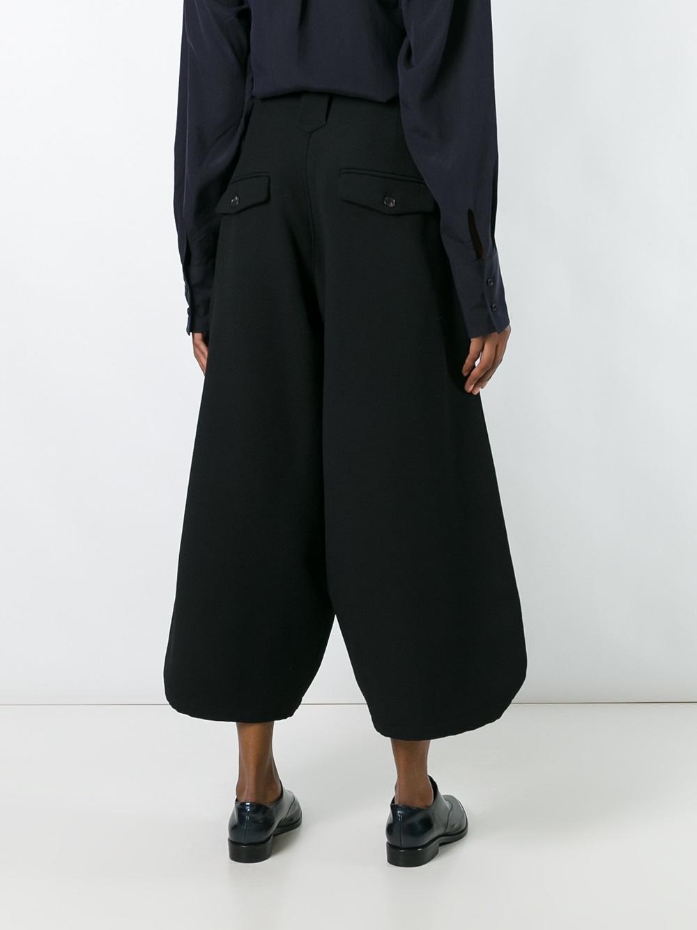 'Bunka' cropped wide leg trousers