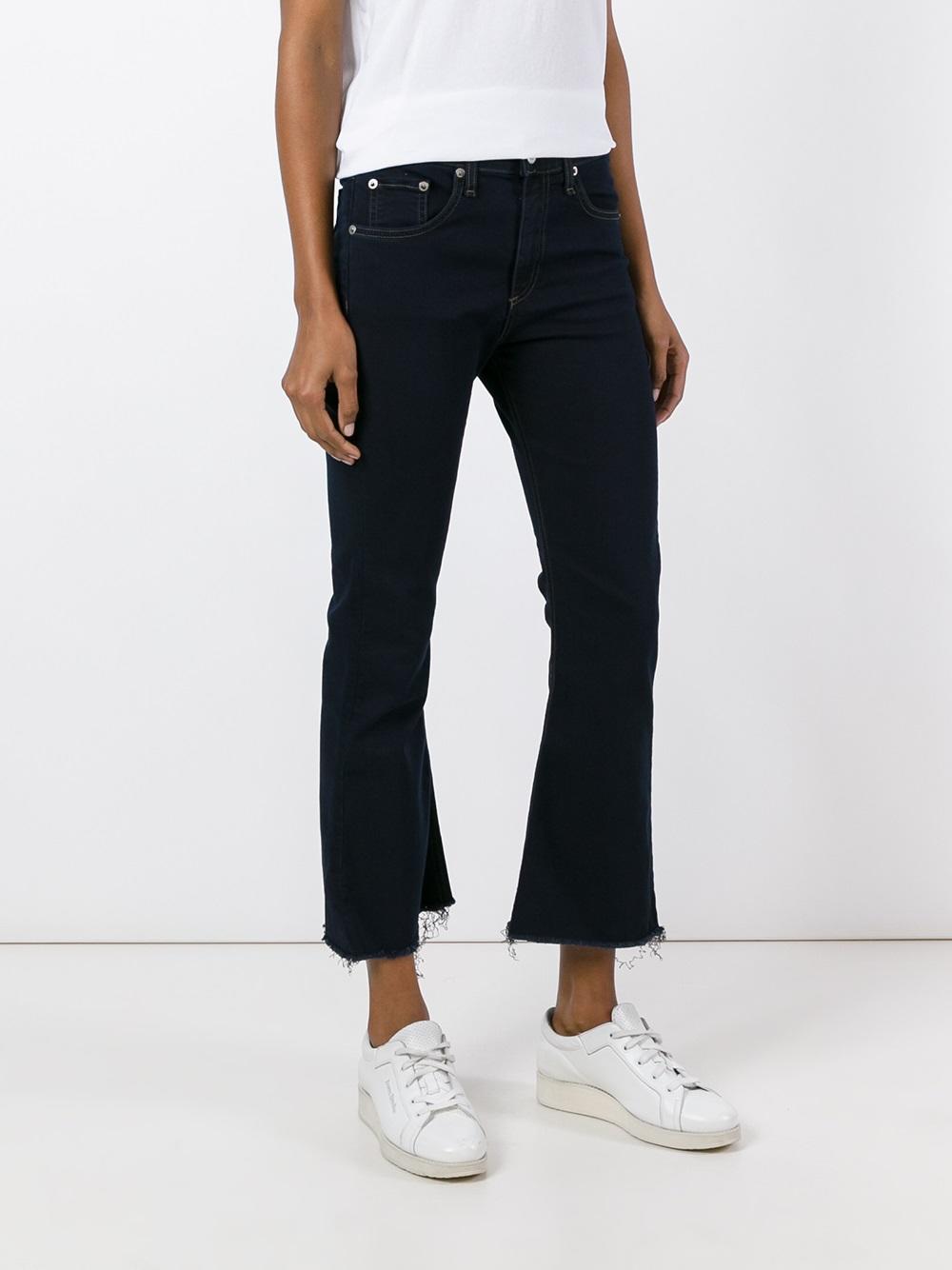 cropped flared jeans