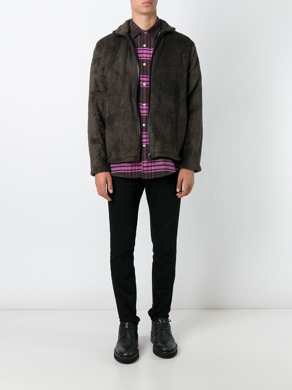 faux fur zipped jacket 