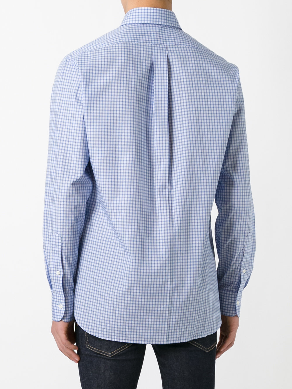 checked button-down shirt