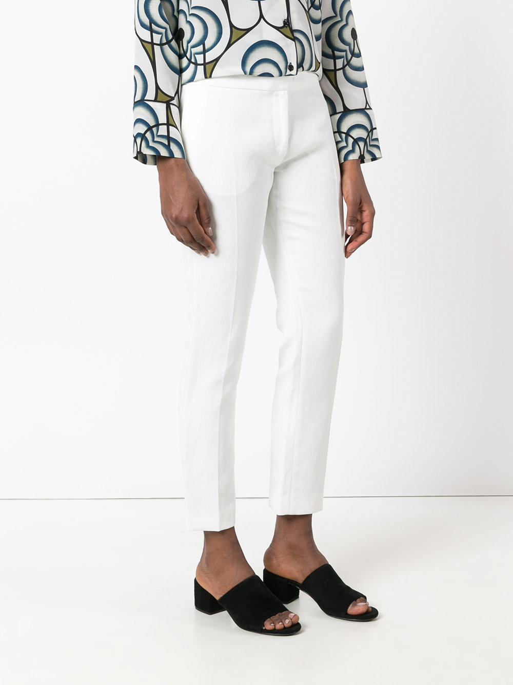 cropped flared trousers