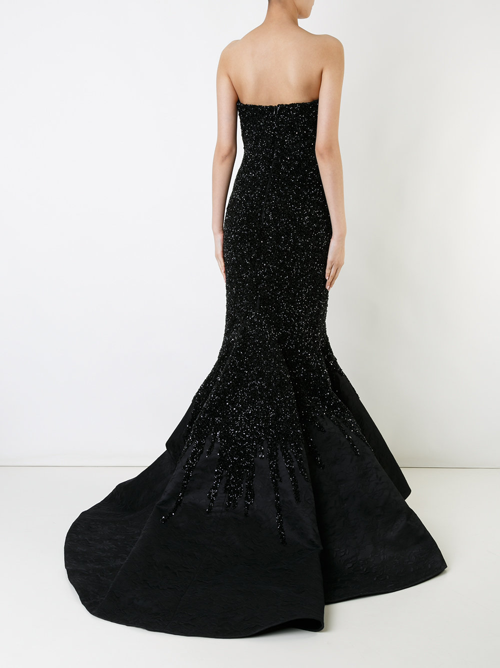 strapless fishtail gown