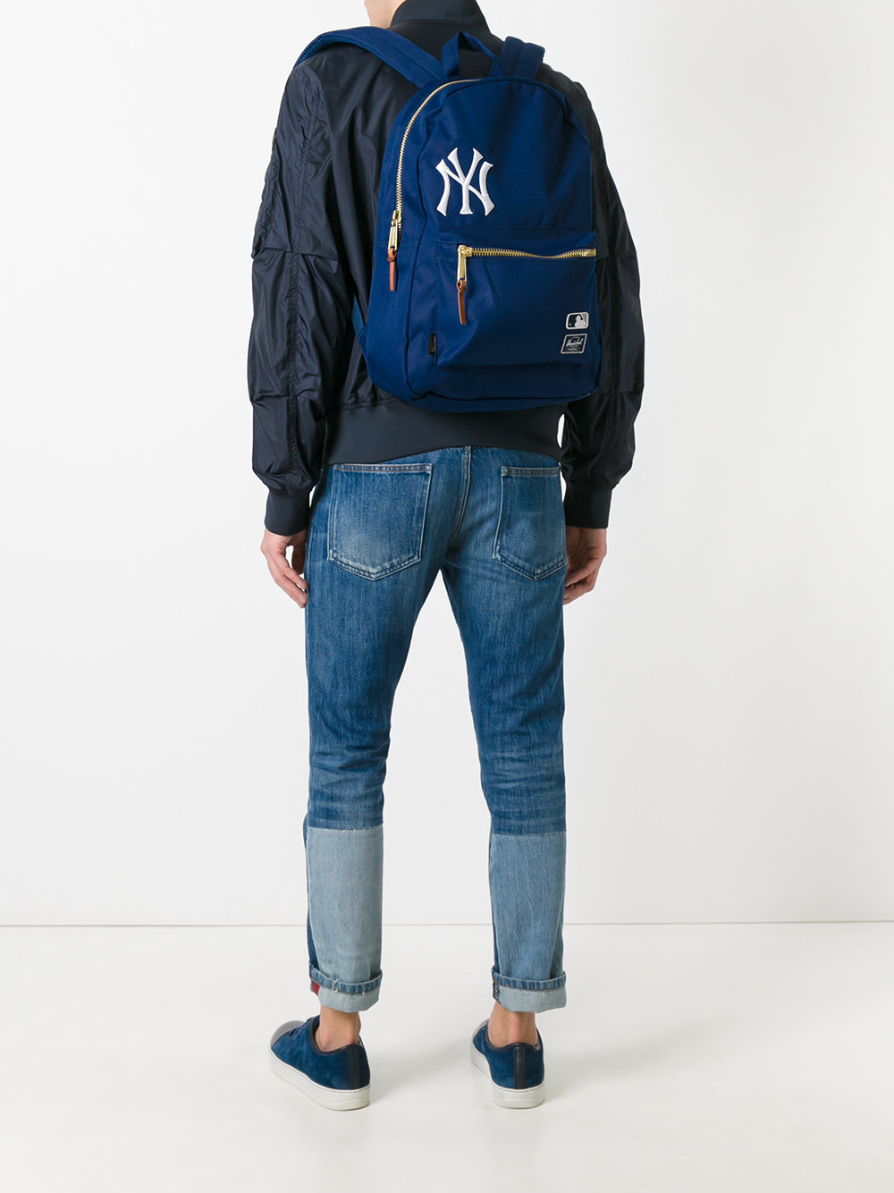 yankees patch backpack