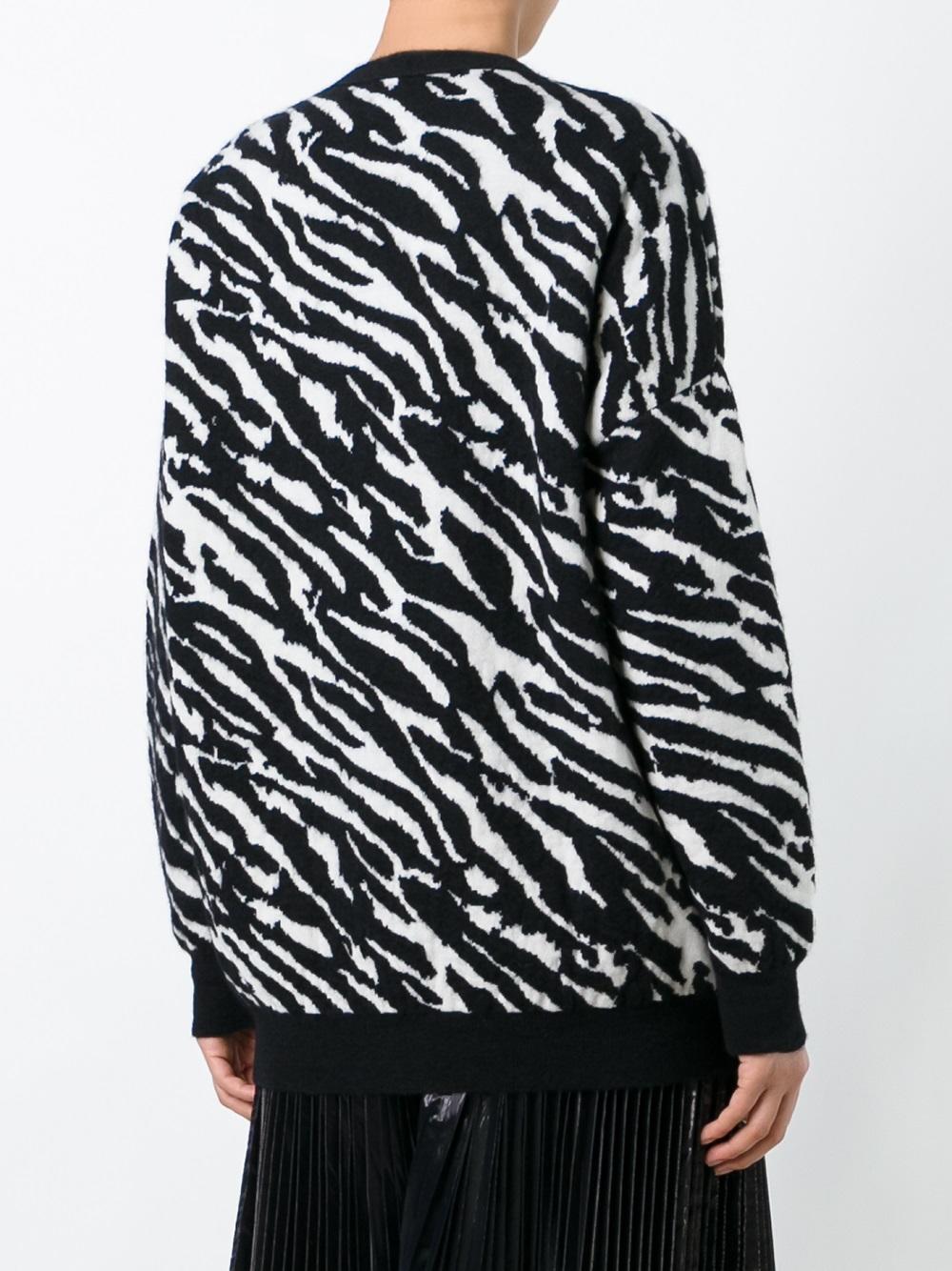 zebra pattern cardigan