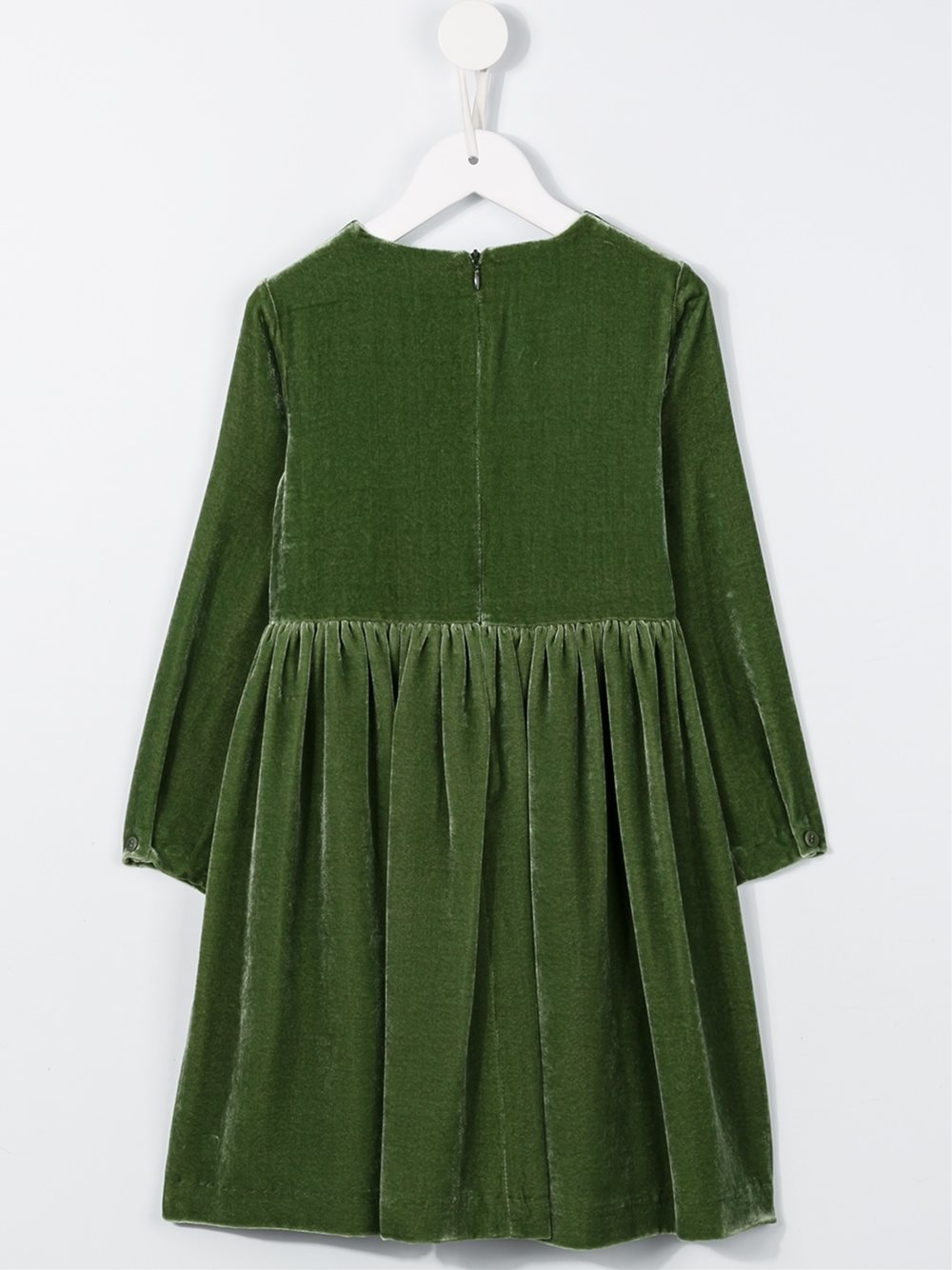 pleated velvet dress