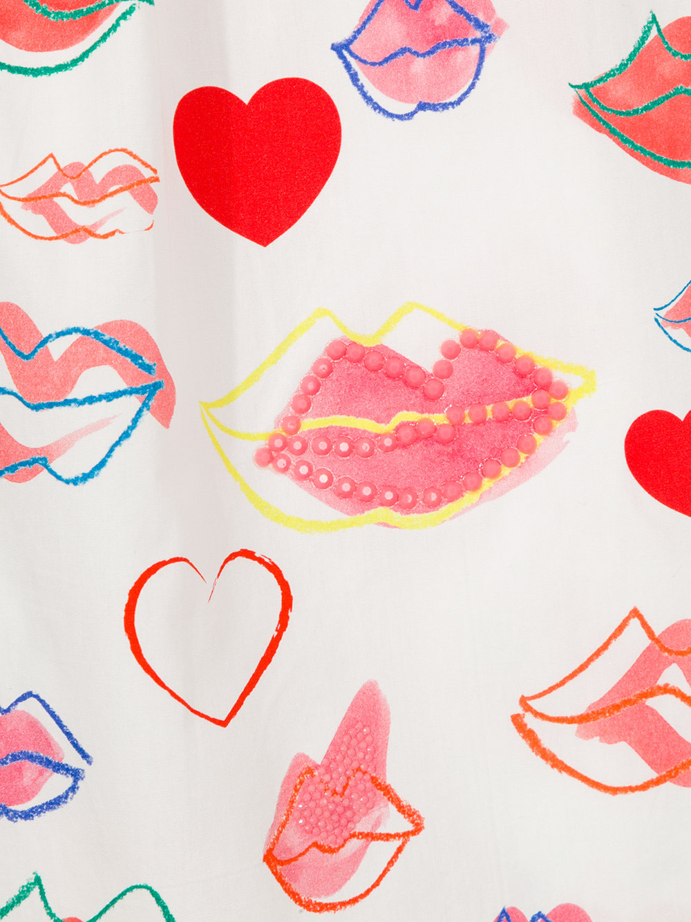 lip print dress